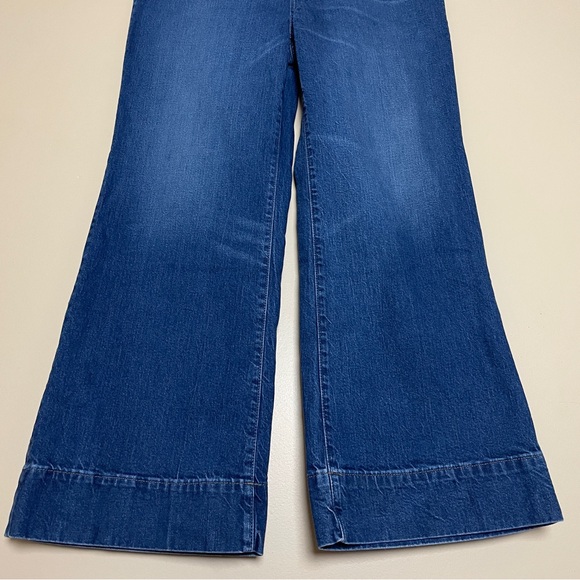 J. Crew Denim Trouser 1996 Semi-Stretch Resin Rinse Wide Leg Jeans Size 33 CC566 - Picture 6 of 13